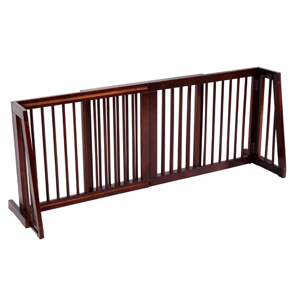 Justerbar hundegrind 74-183 cm - Brun