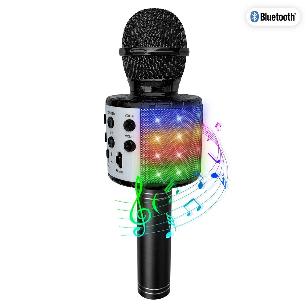 PartyFunLights Bluetooth-karaokemikrofon med høyttaler