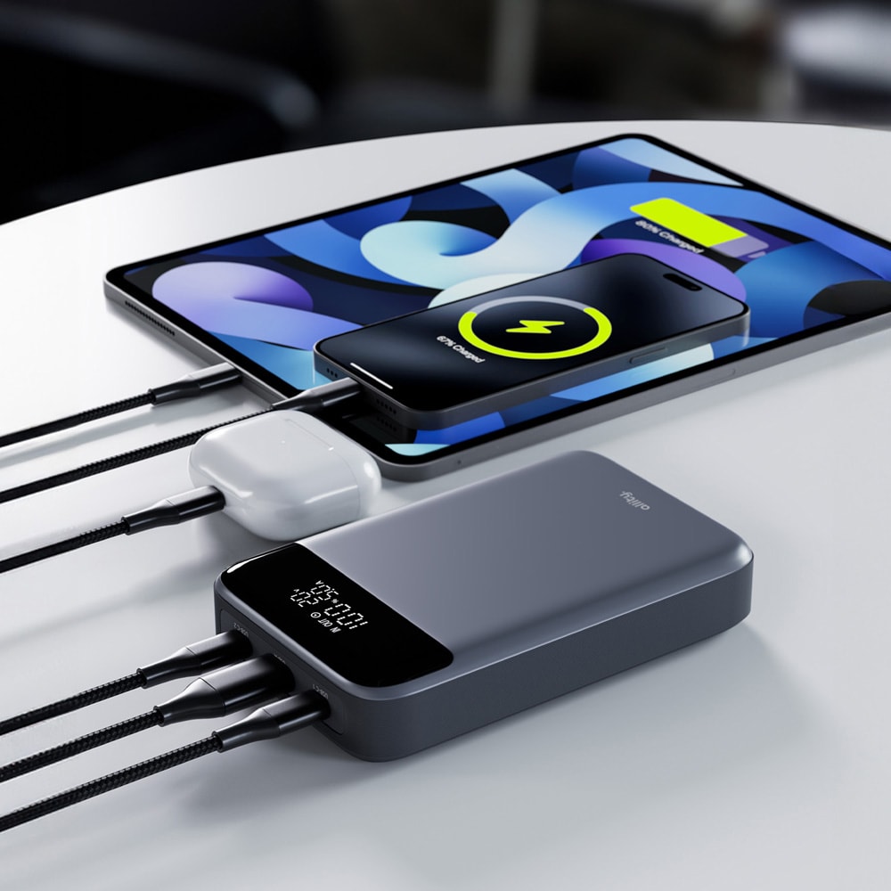 Allity Powerbank 19200 mAh 130W PD/QC for bærbar PC og mobil