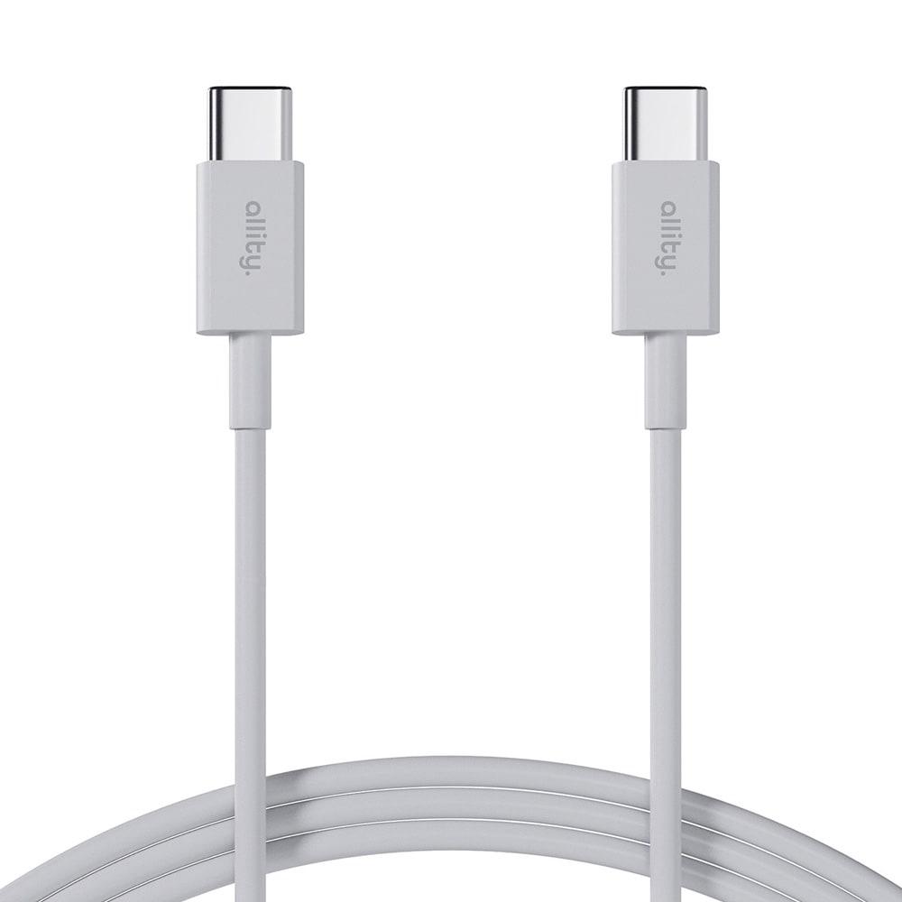 Allity USB-C-kabel 100W 2m - Hvit