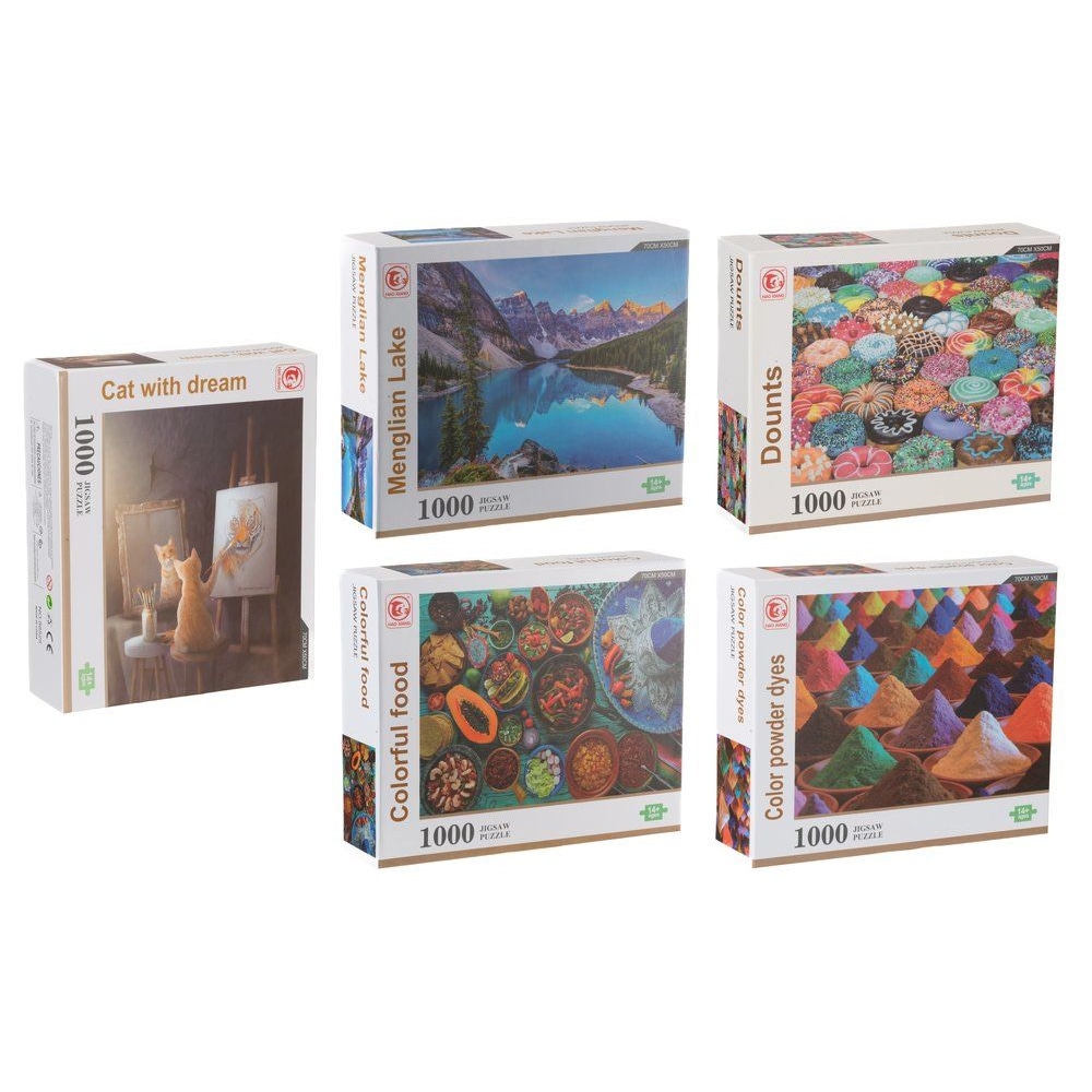 Puslespill 1000 brikker med vakre motiver