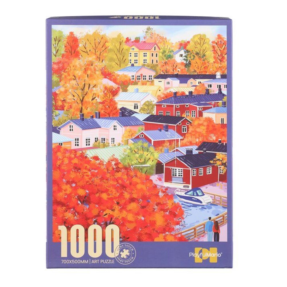 1000 brikker puslespill med fargerikt høsttema