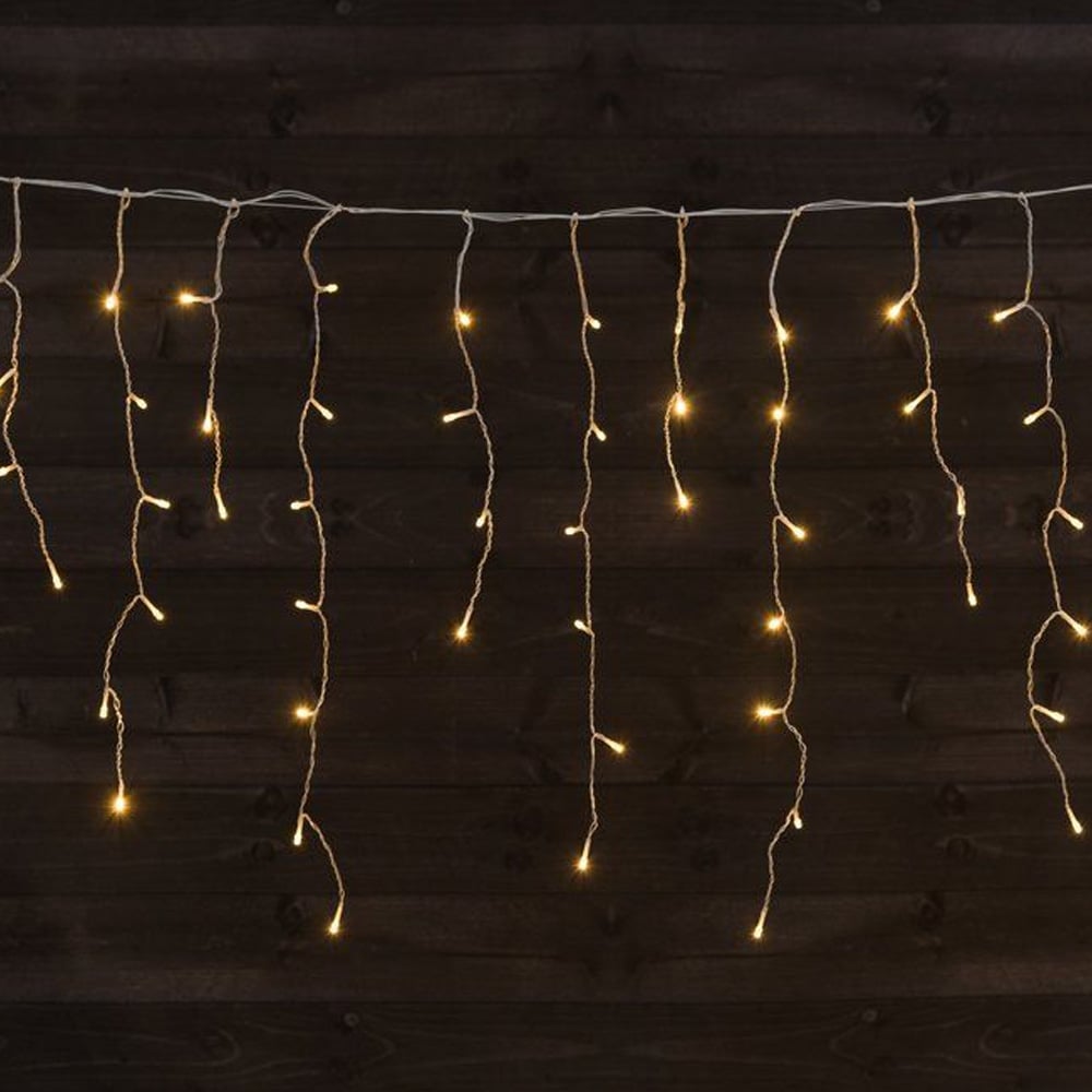 Istappkjede 600 LED varmhvit – for innendørs og utendørs bruk