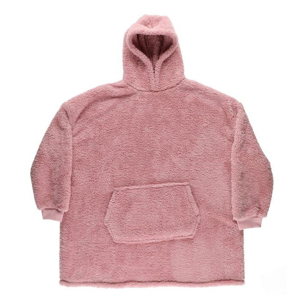 Fluffy oversize hettegenser - Rosa