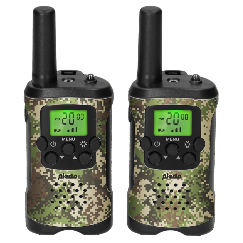 Alecto walkie-talkies 2-pakning – kamuflasje