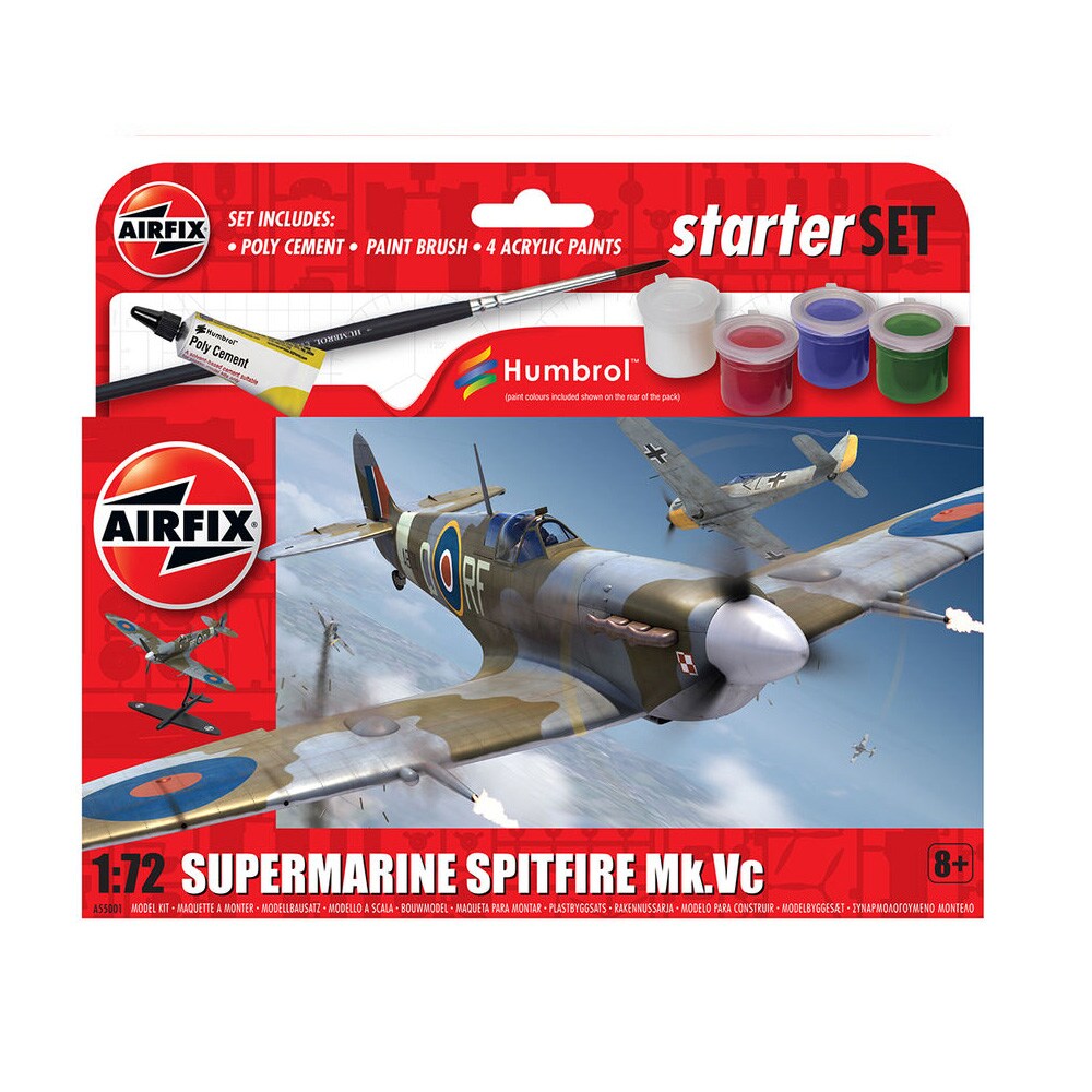 Airfix 1:72 Starter Set modellplan - Supermarine Spitfire MkVc modellbygging