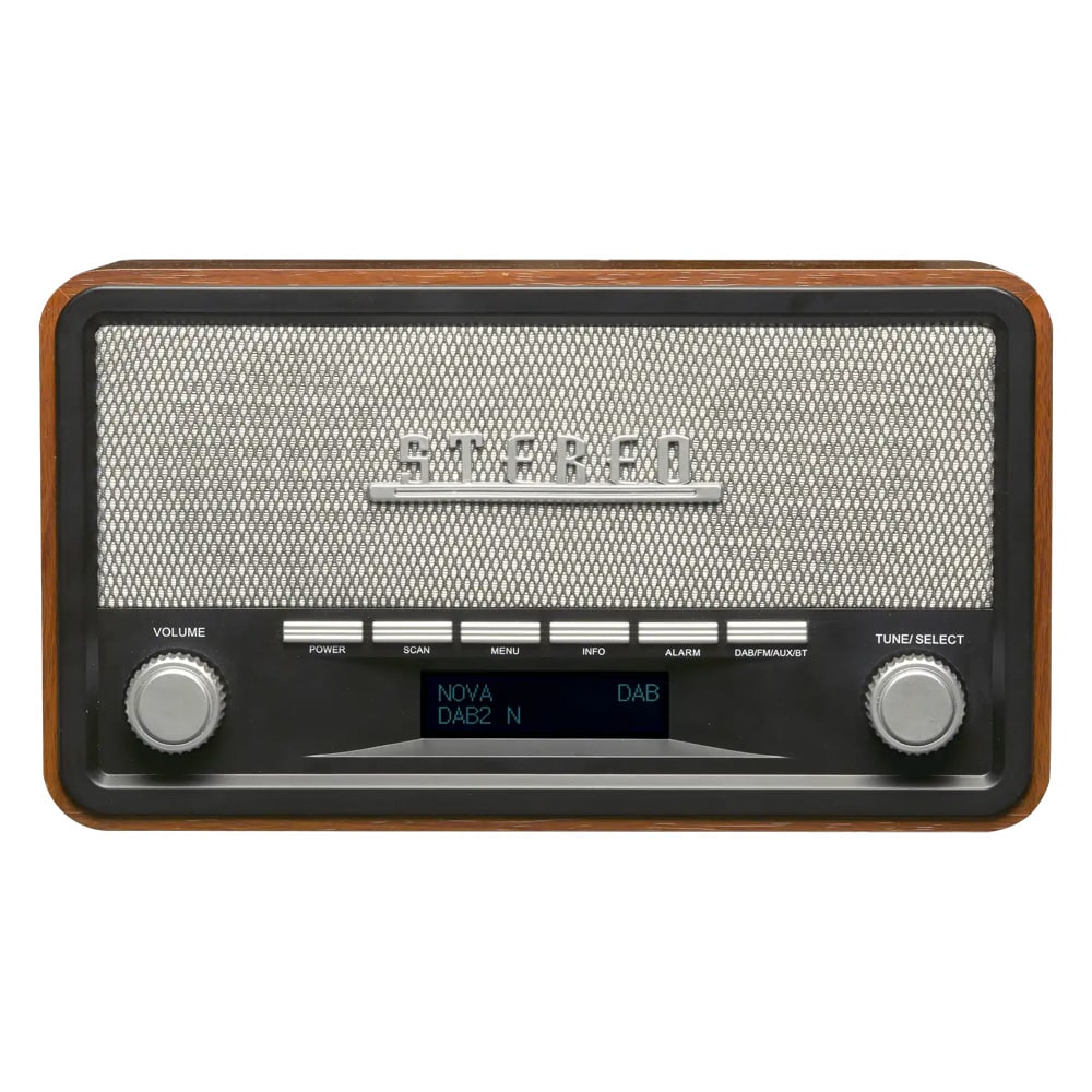 Denver Retro radio med Bluetooth og alarm - Tre