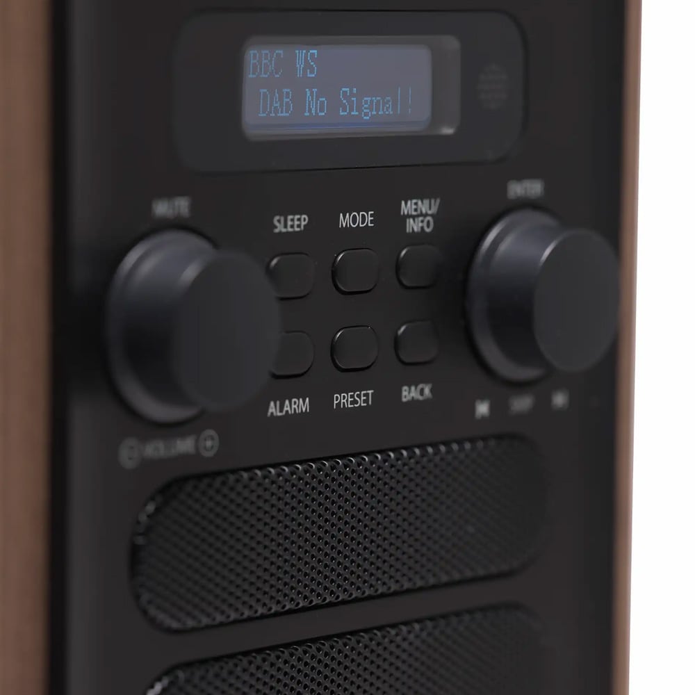 Denver DAB-48GREY digitalradio med Bluetooth og FM - grå/tre