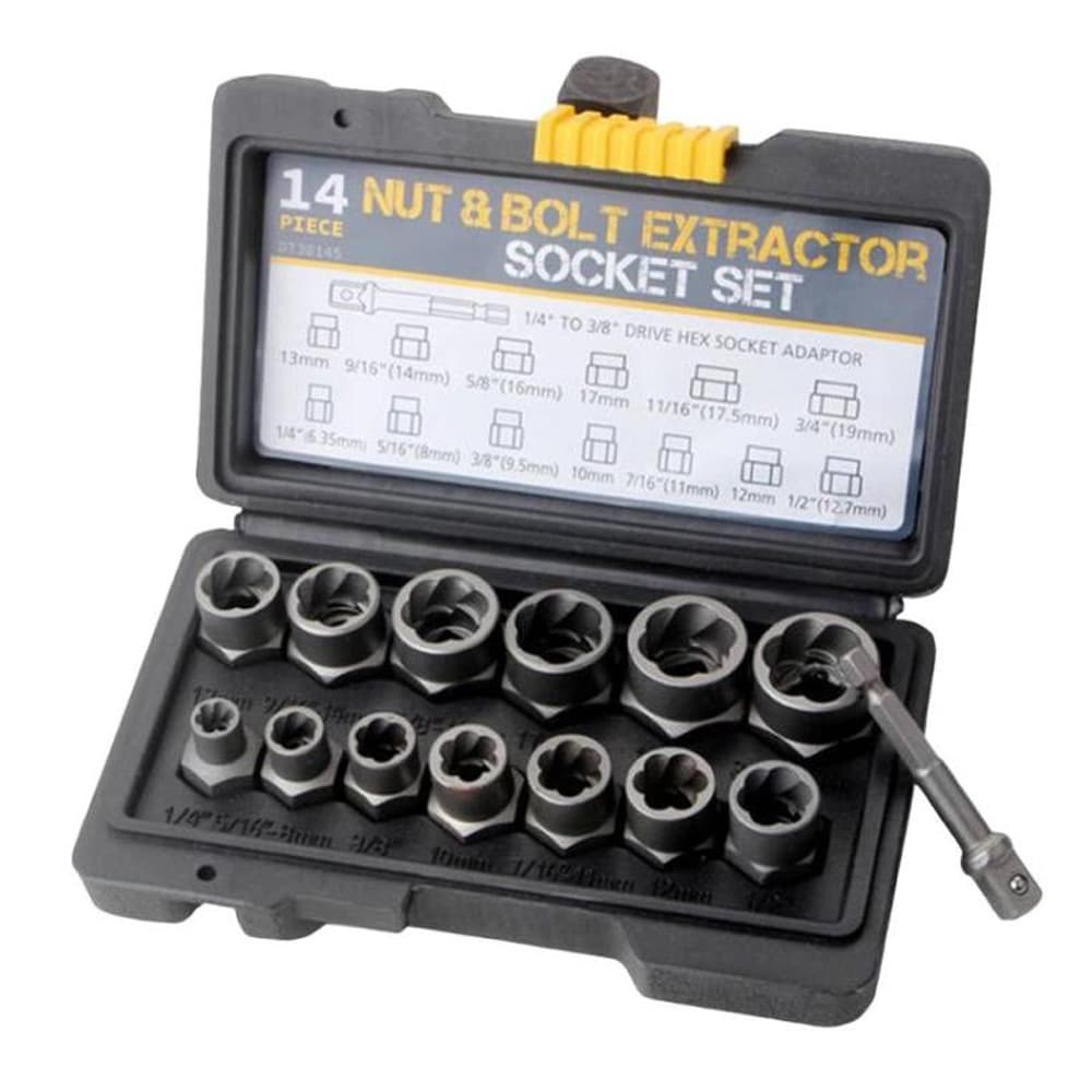 Stikknøkkelsett 14 deler 1/4" til 3/4"
