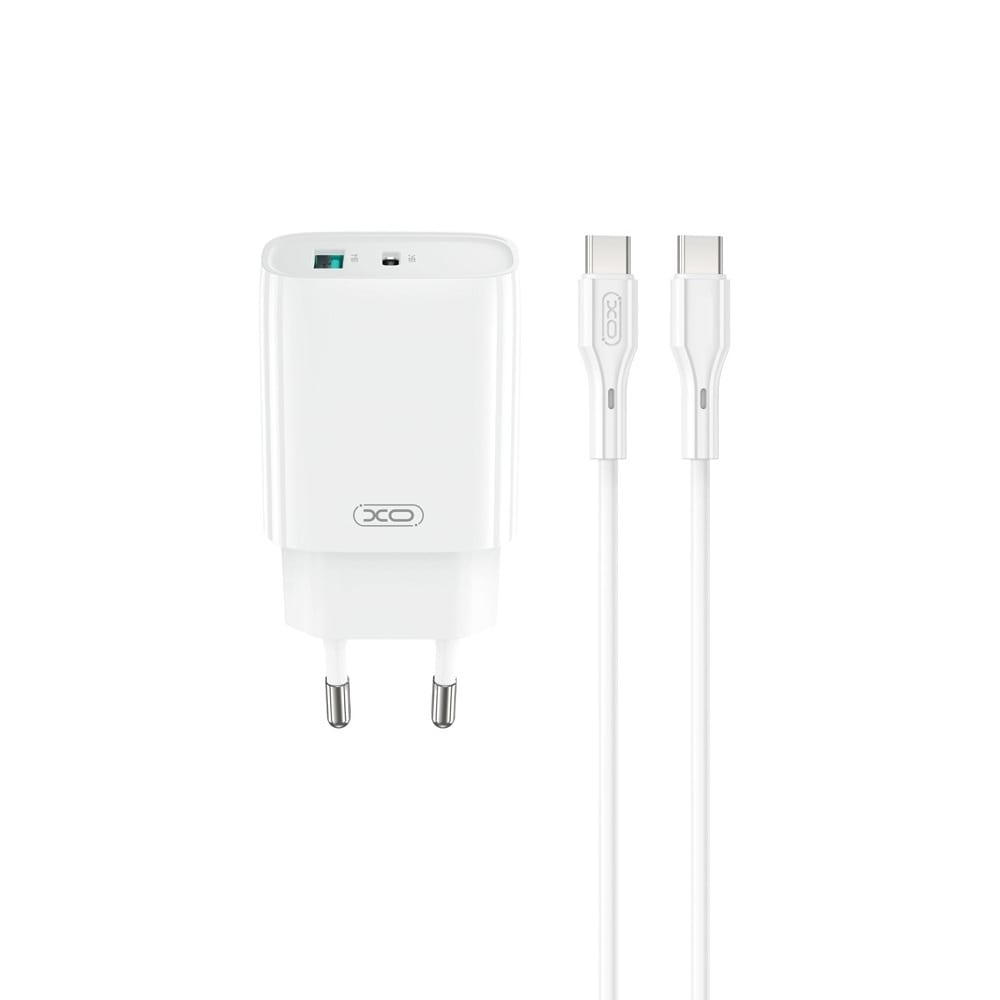 XO CE29 vegglader 20 W PD/QC med USB-C og USB-A + kabel
