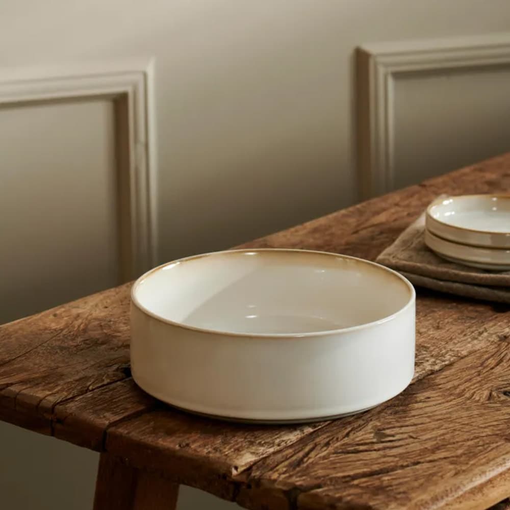 Mineral Marble Ceramic Bowl 16x6cm - Hvit