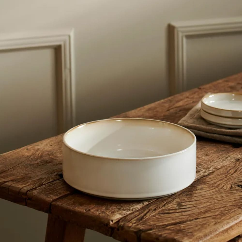 Mineral Marble Ceramic Bowl 20x6,5cm - Hvit