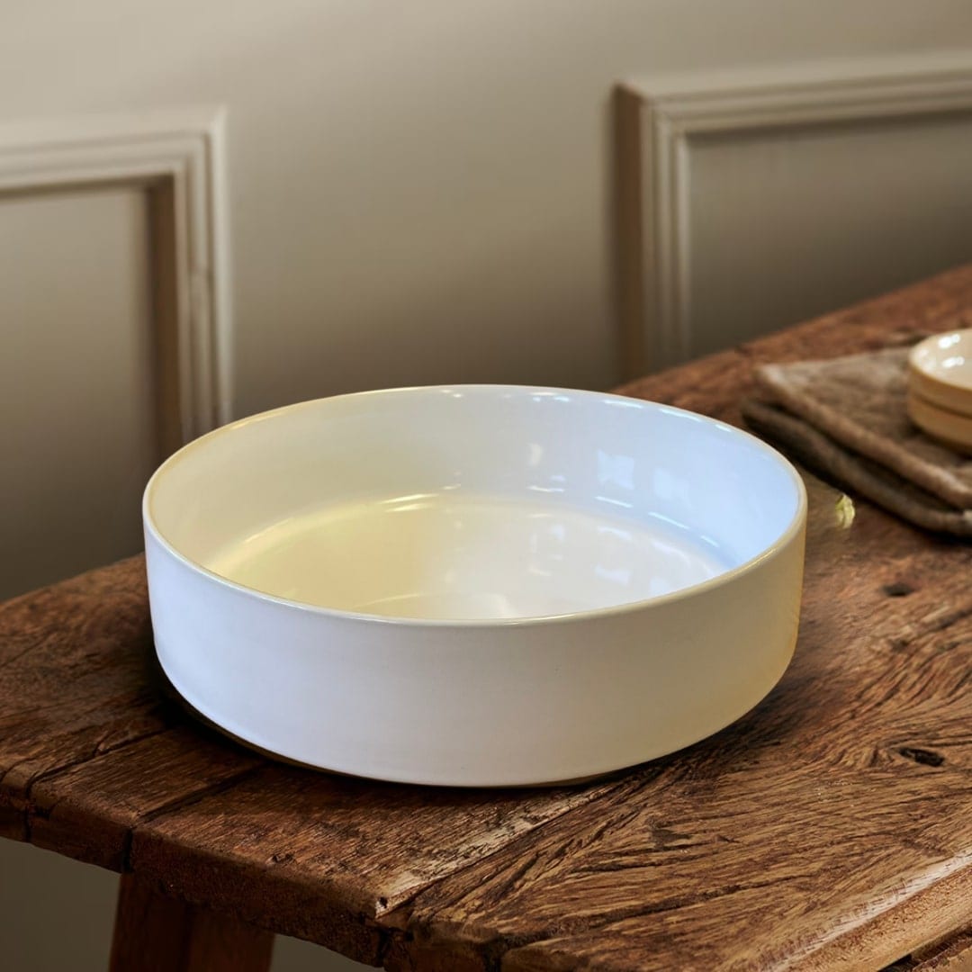 Mineral Marble keramisk salatskål 26 cm - hvit