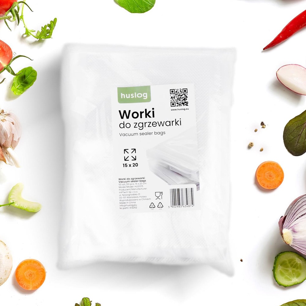 Huslog vakuumposer 15×20 cm - 50-pakning