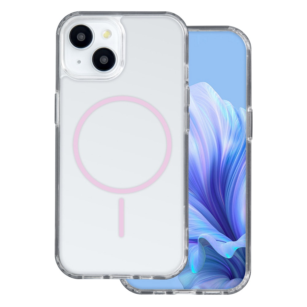MagSafe-etui til iPhone 17 Air – Rosa / gjennomsiktig