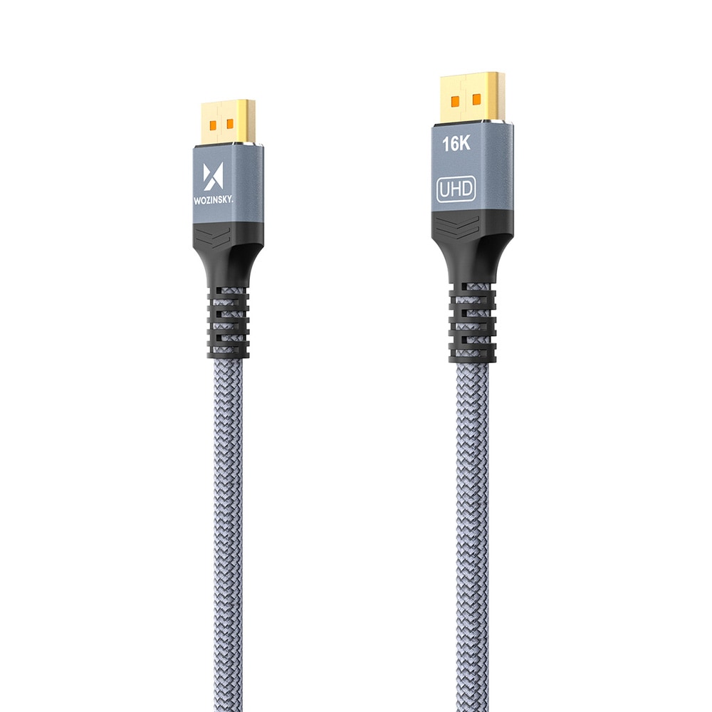 Wozinsky DisplayPort 2.1-kabel 16K@60Hz 8K@120Hz 4K@240Hz 3m - Svart