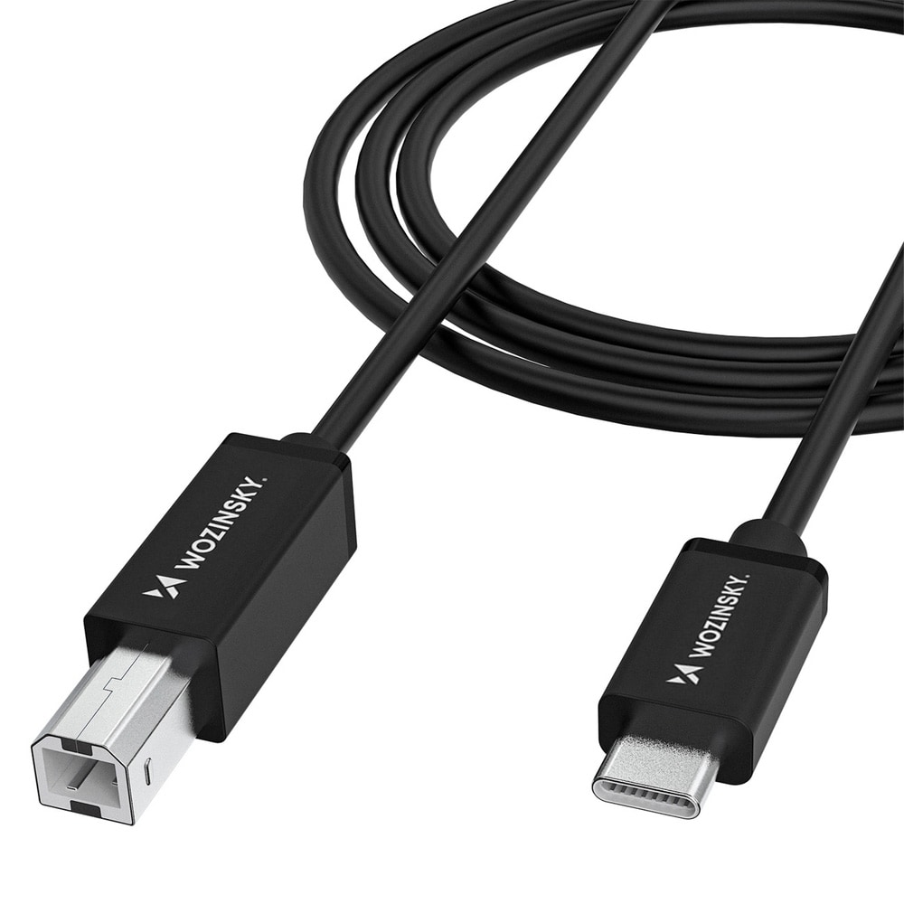 Wozinsky USB-B til USB-C-kabel 1 m - Svart