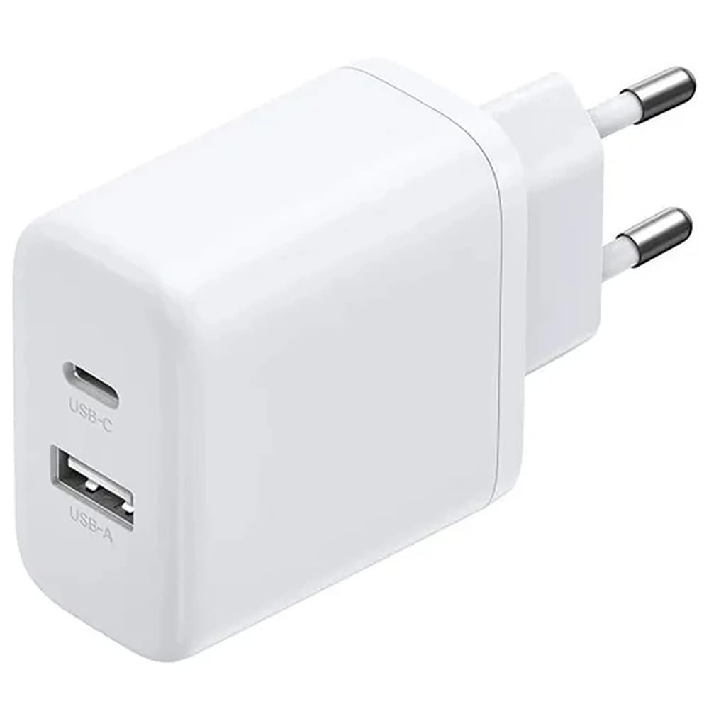 Ugreen GaN 20W USB-lader med 1xUSB og 1xUSB-C - hvit