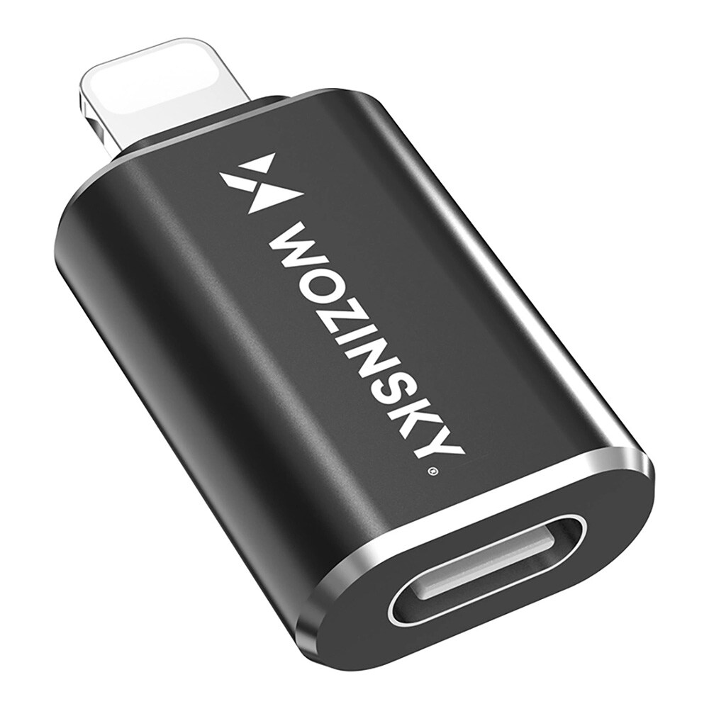 Wozinsky USB-adapter Lightning til USB-C - Svart