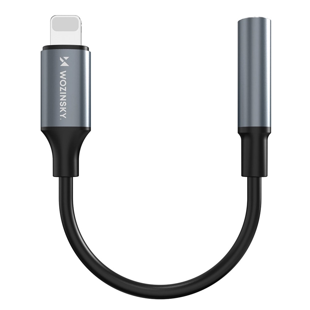 Wozinsky Lydadapter Lightning - 3,5 mm - Svart