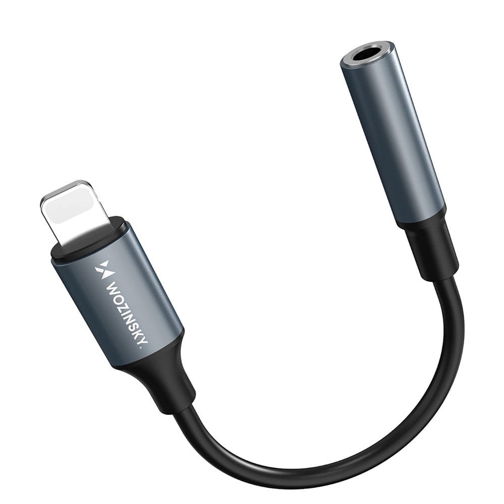 Wozinsky Lydadapter Lightning - 3,5 mm - Svart