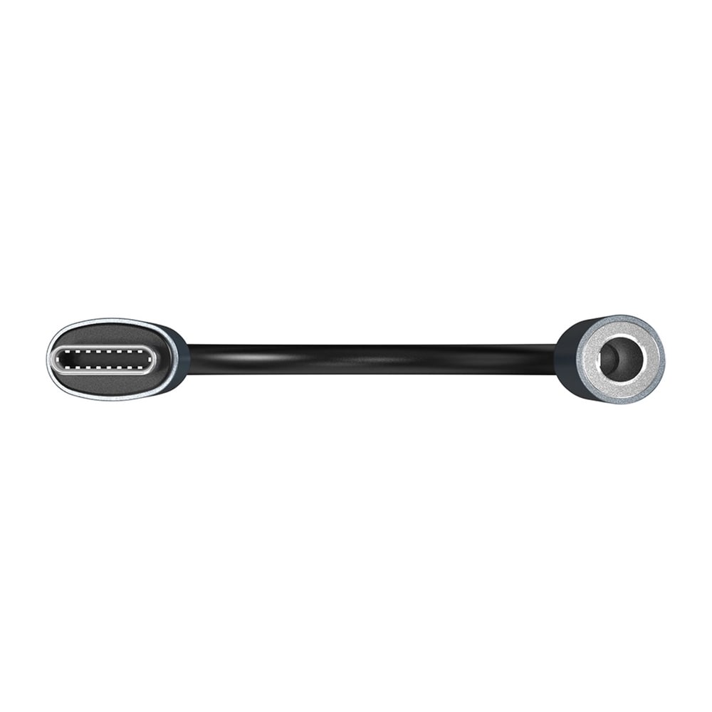 Wozinsky Lydadapter USB-C - 3,5 mm - Svart