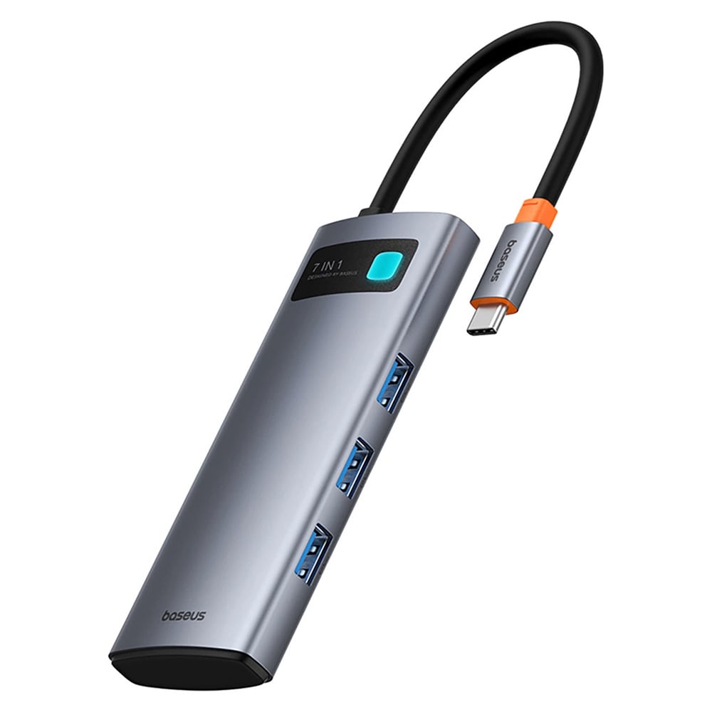 Baseus 7i1 USB-C Hub med HDMI / 3x USB 3.0 / USB-C PD / SD / microSD