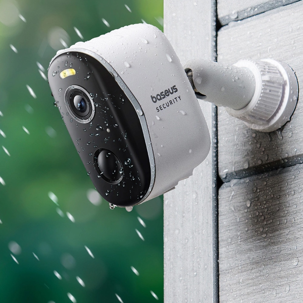 Baseus Security N1 2K utendørs overvåkningskamera – Hvit