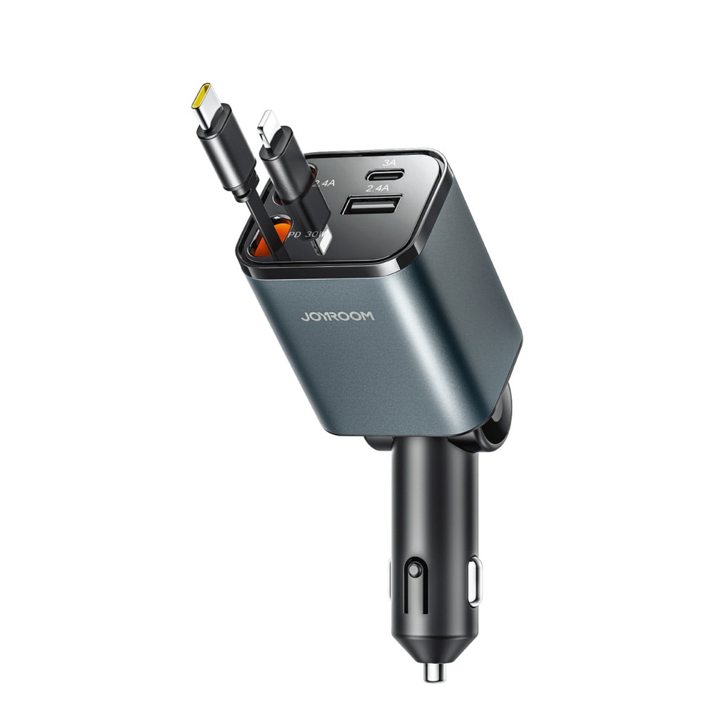 Joyroom 4-i-1 30 W mobillader med hurtiglading, USB-C og Lightning