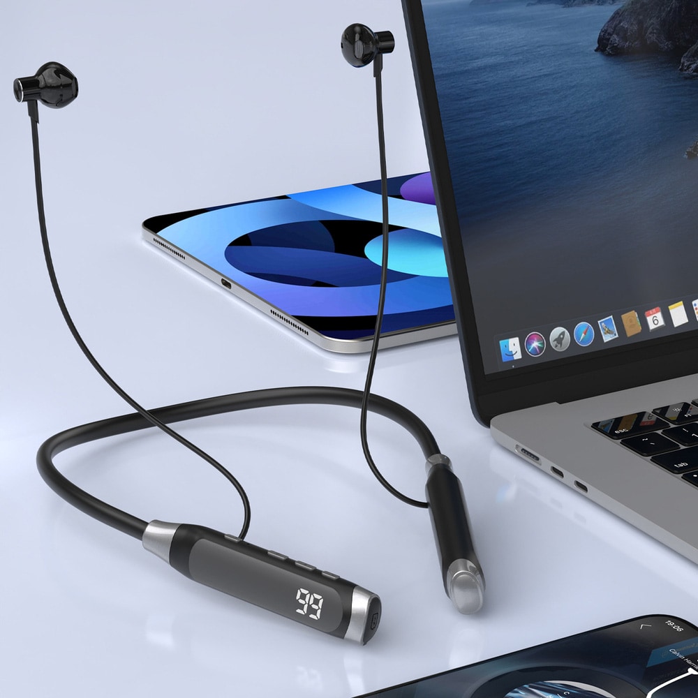 Dudao U5 Max Bluetooth-hodetelefoner med nakkebånd – Svart