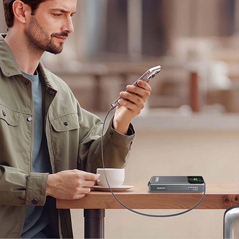 Dudao Powerbank 20000 mAh 45 W med USB-C-kabel