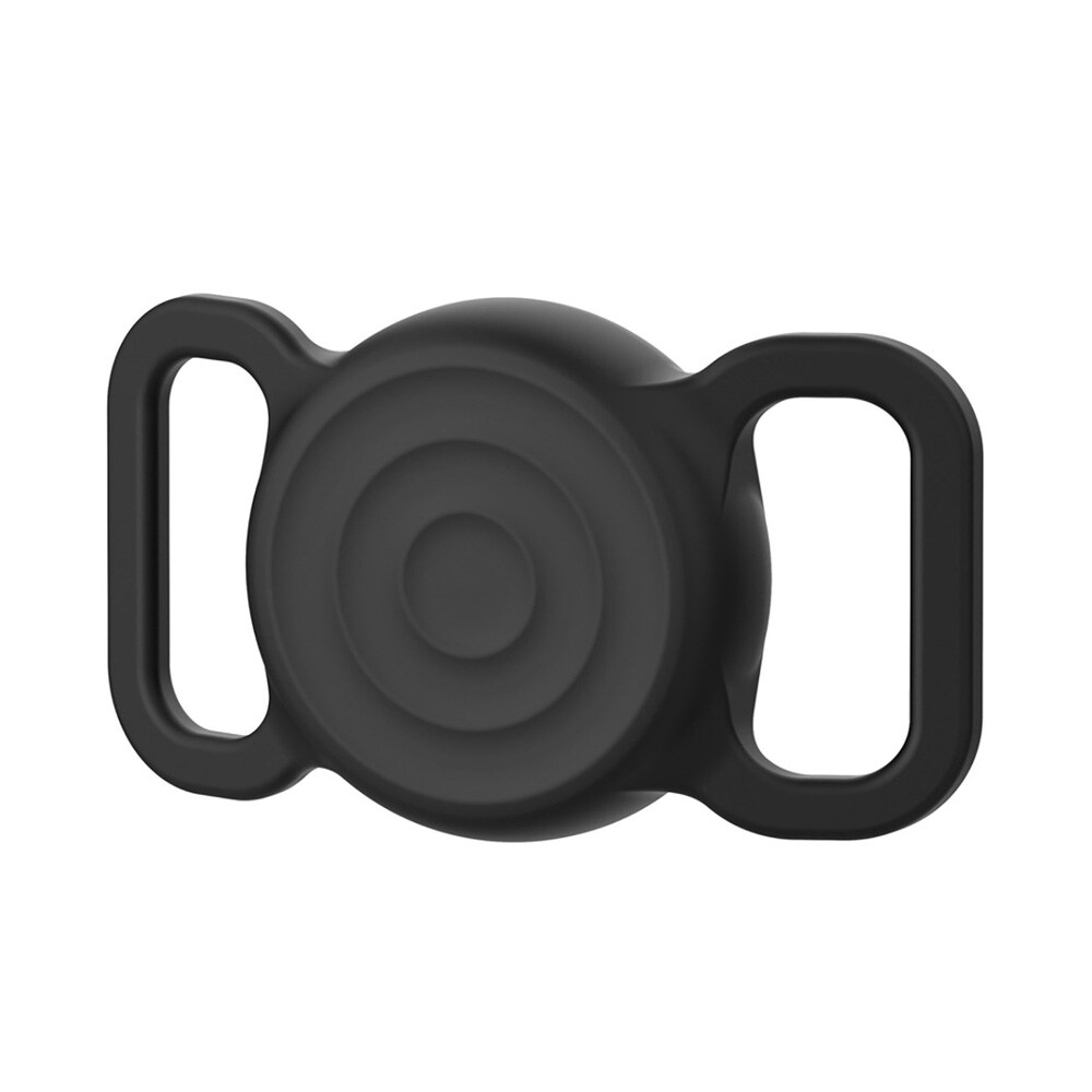 AirTag-holder i silikon for hunde- og kattehalsbånd – Svart