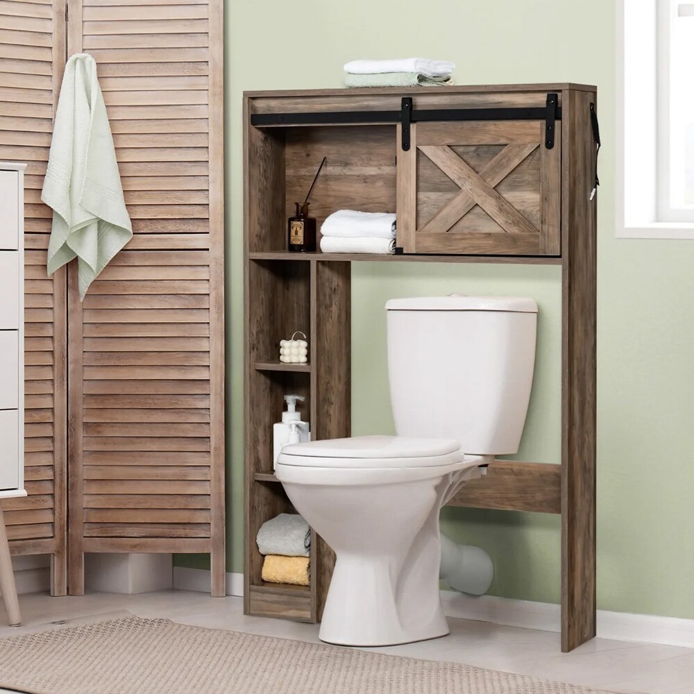 Oppbevaringsskap over toalettet – Brun