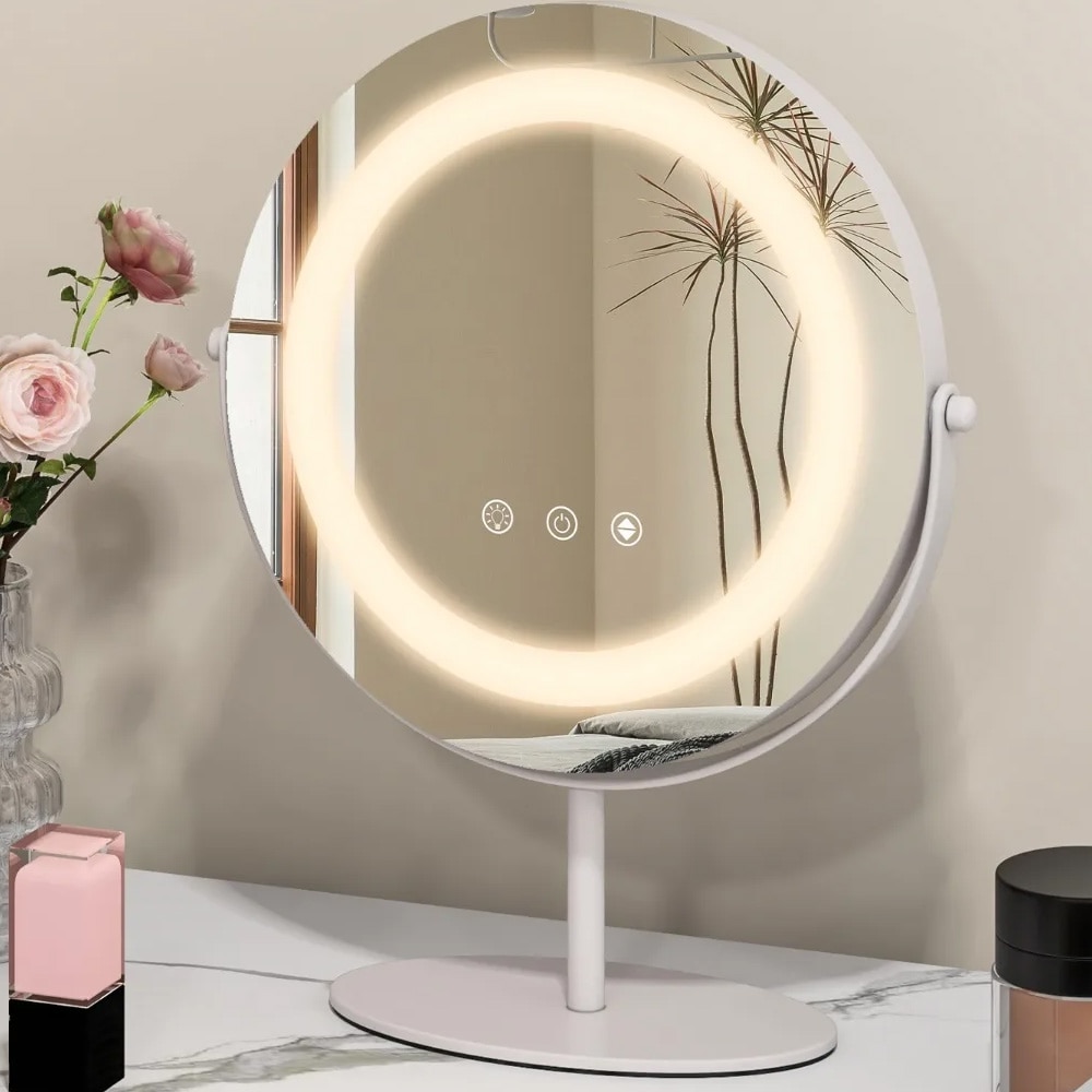 Sminkespeil med LED-lys - 25 cm