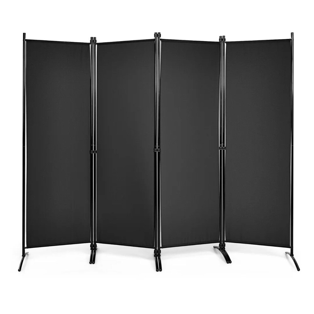 Romdeler 4 paneler H173cm - Svart
