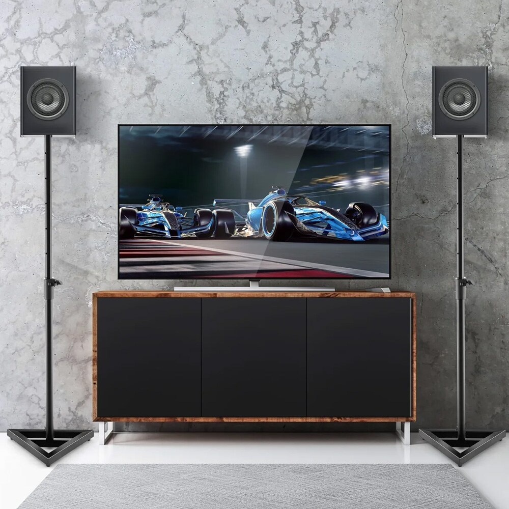 Høyttalerstativ 97–157 cm 2-pk – Svart