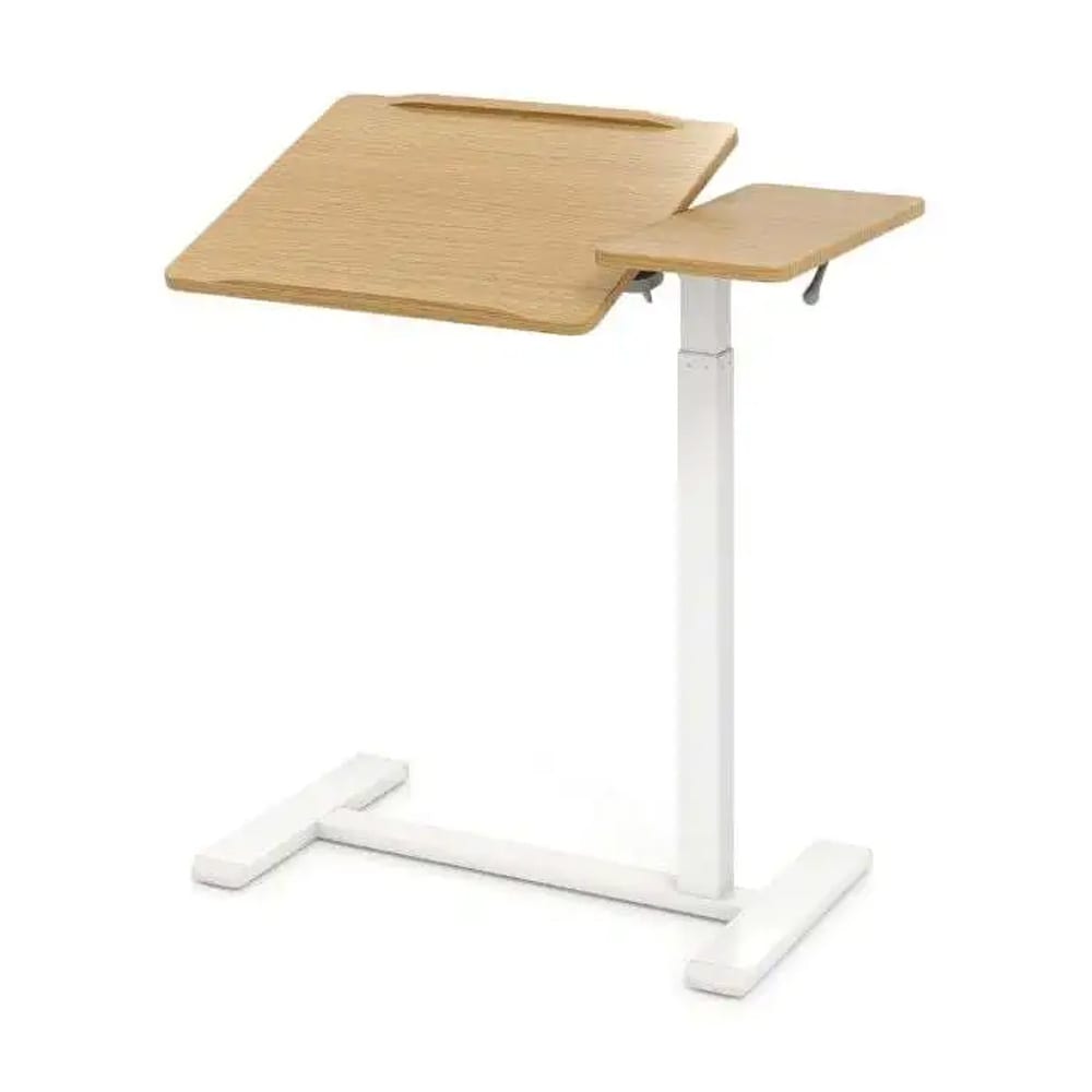 Høydejusterbart bord for bærbar PC – Hvit/tre