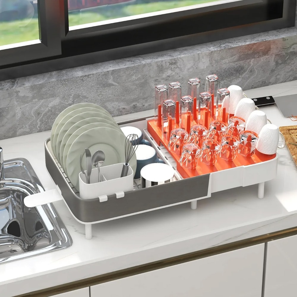 Uttrekkbart oppvaskstativ