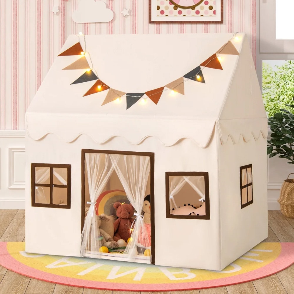 Leketelt med LED-belysning - magisk lekerom for barn