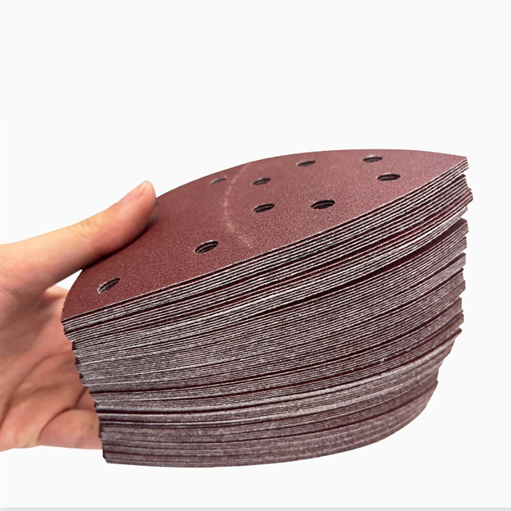 Sandpapirsett 125x105mm 10 forskjellige kornstørrelser 100-pk