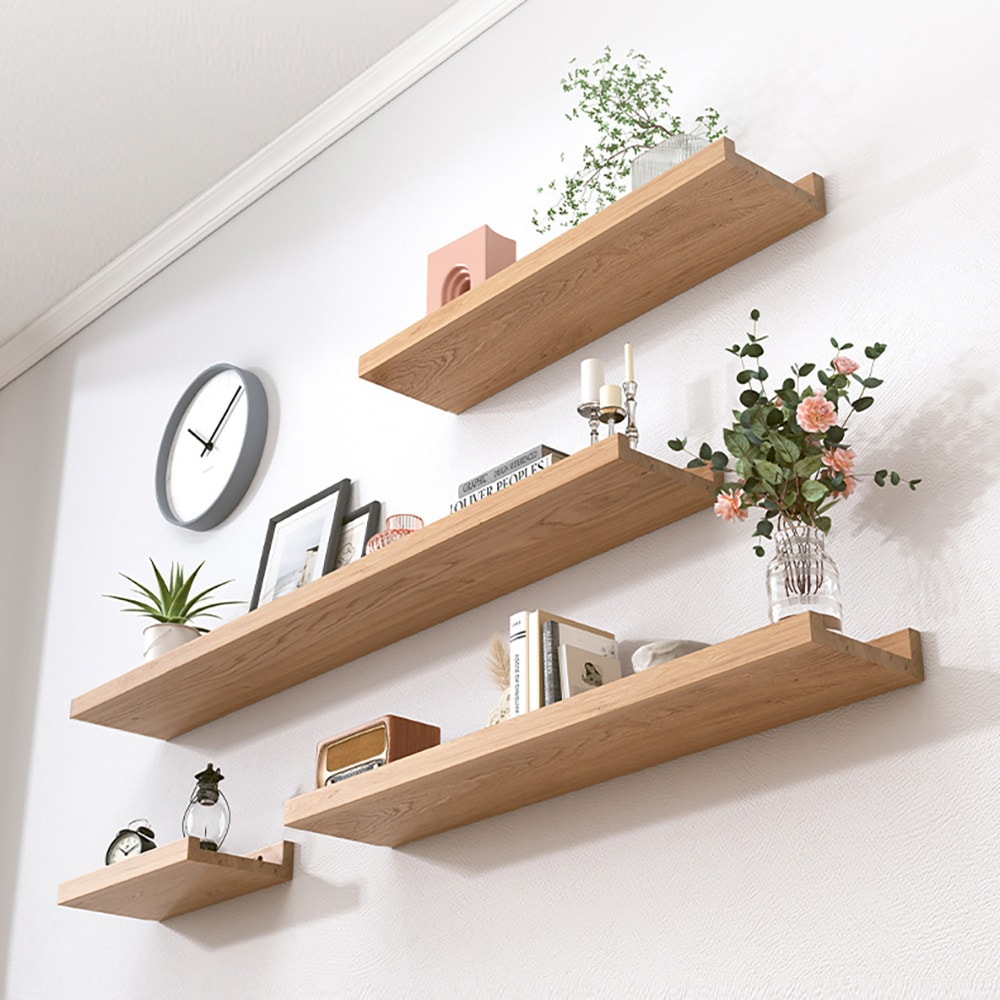 Tallerkenhylle i furu 90 cm