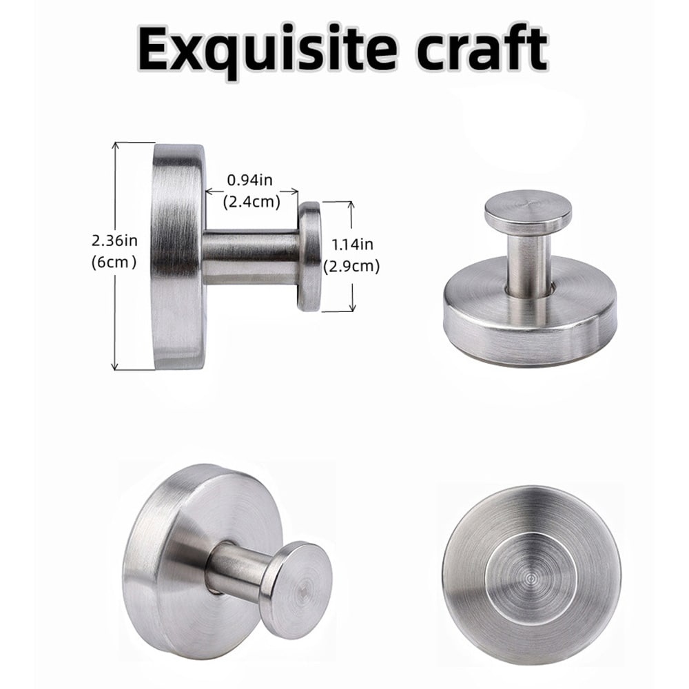 Krok med sugekopp 2-pakning - Shiny Silver