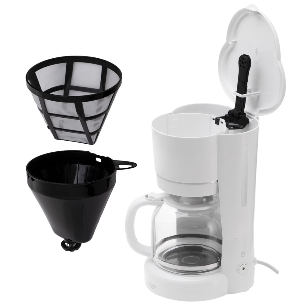 Kaffetrakter til 12 kopper / hvit filterkaffetrakter / kaffebrygger / trakter