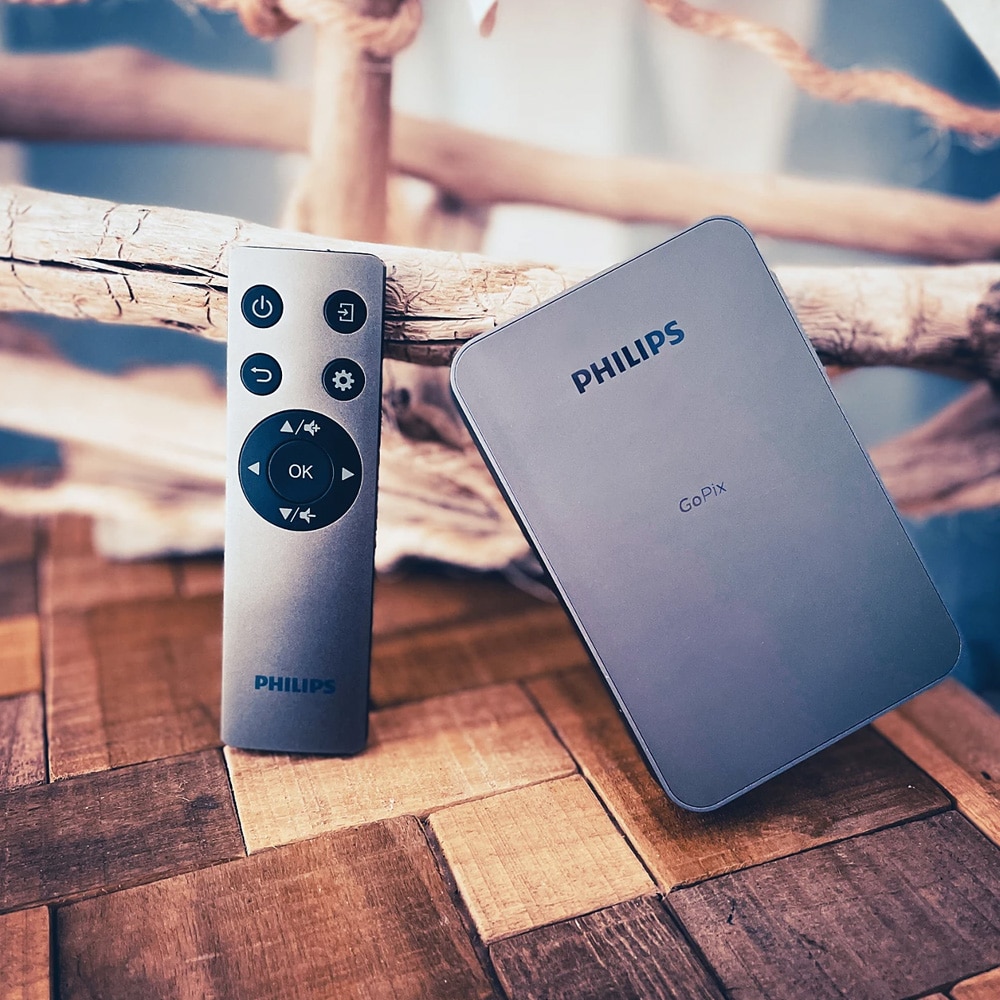 Philips GoPix 1 miniprojektor med 1080p-oppløsning / DLP-projektor / bildeprojektor / videoprojektor