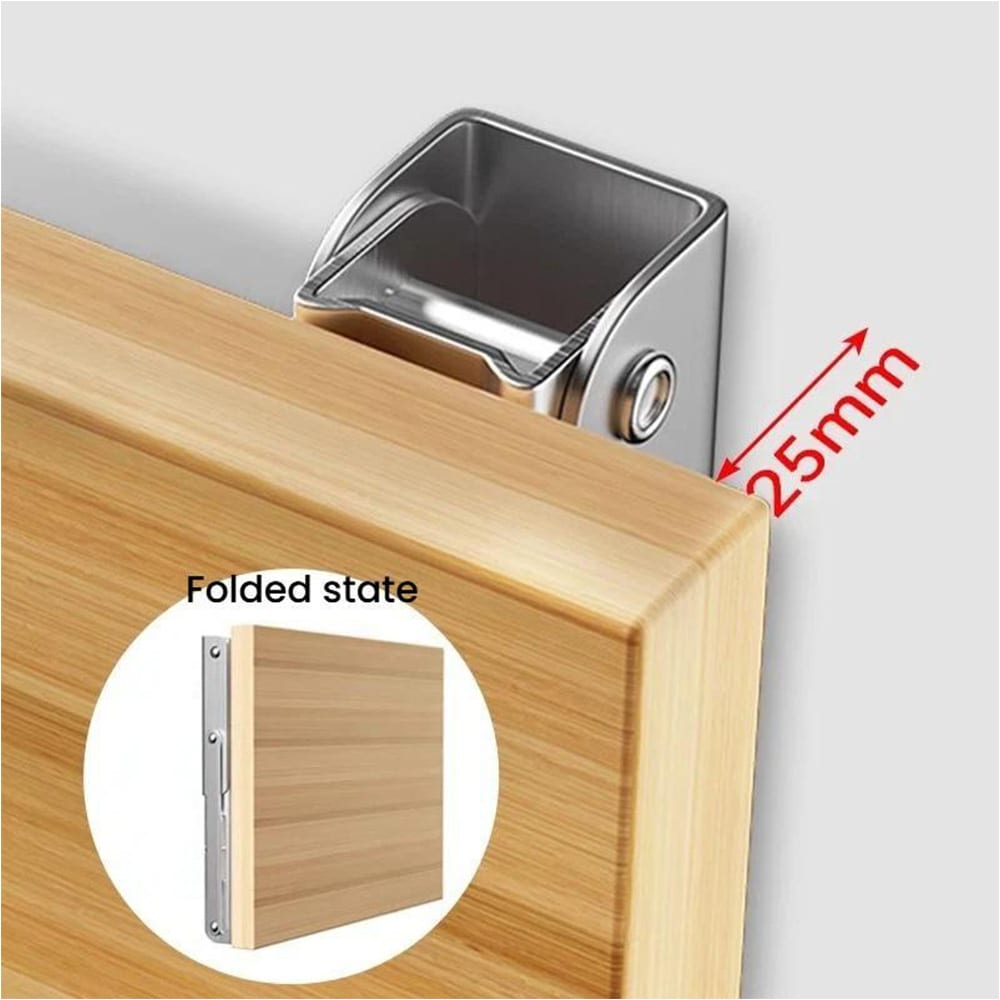 Sammenleggbare veggbraketter 20 cm 2-pk - Hvit