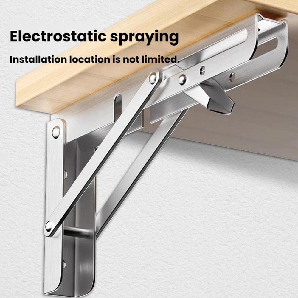 Sammenleggbare veggbraketter 20 cm 2-pk - Hvit