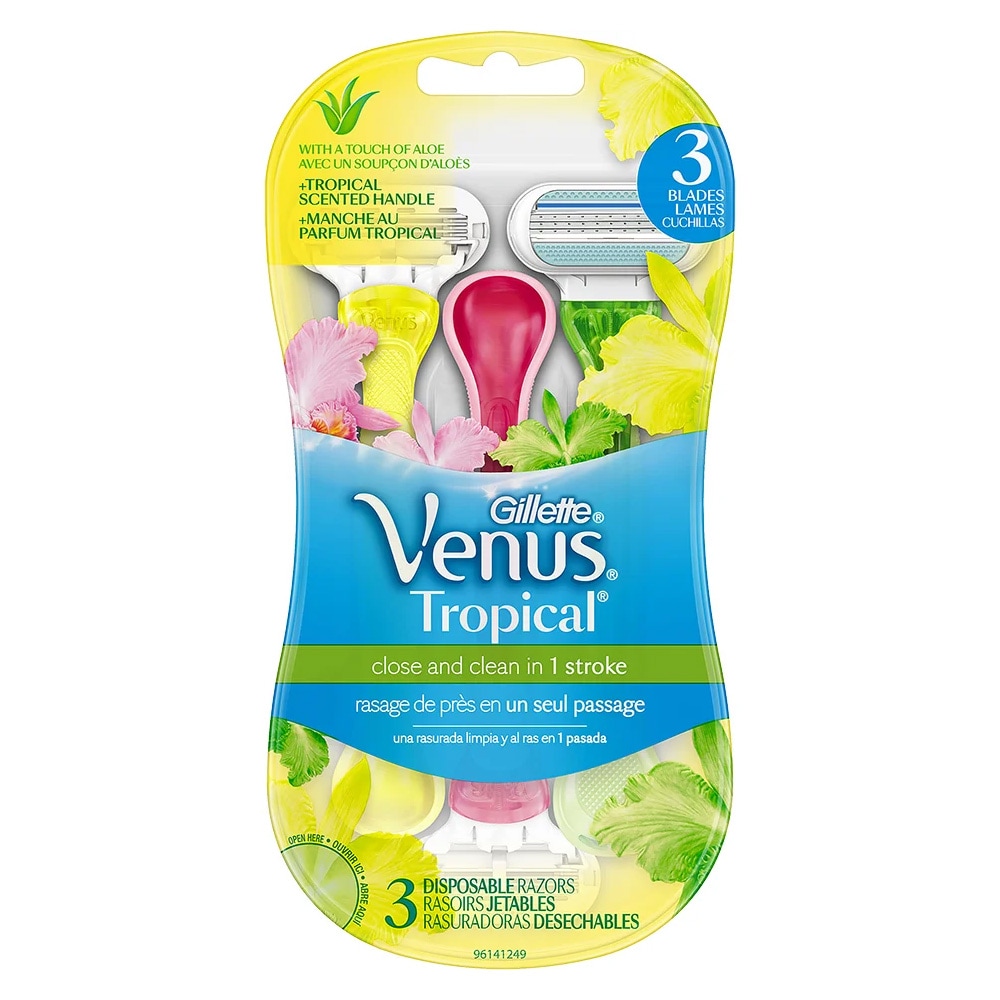 Gillette Venus Tropical engangsbarberhøvler 3-pakning