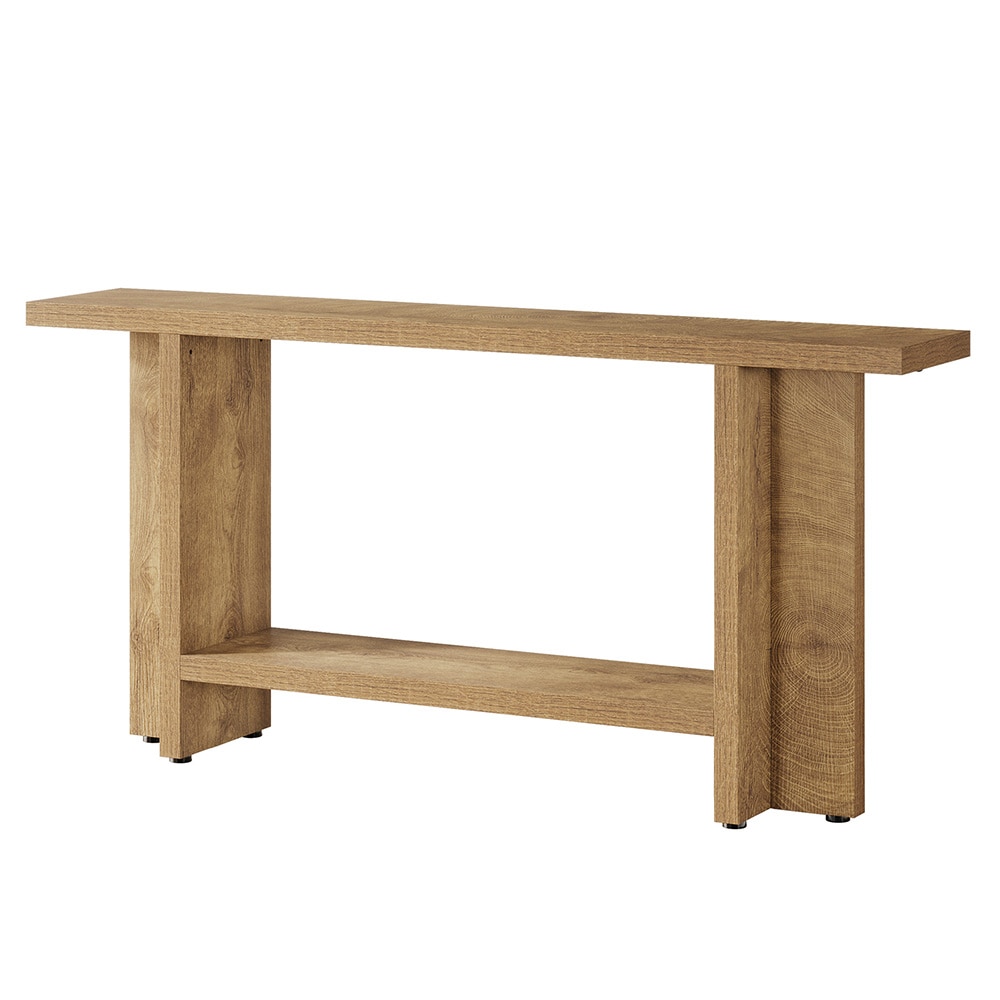 Avlastningsbord i tre / konsollbord til gangen / smalt sidebord med hylle og oppbevaring