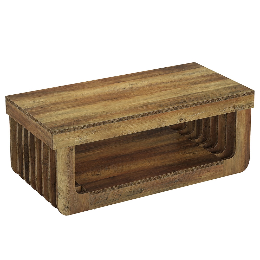 Salongbord i tre 120x60x45cm / rektangulært stuebord i rustikk stil / bord med trefinish