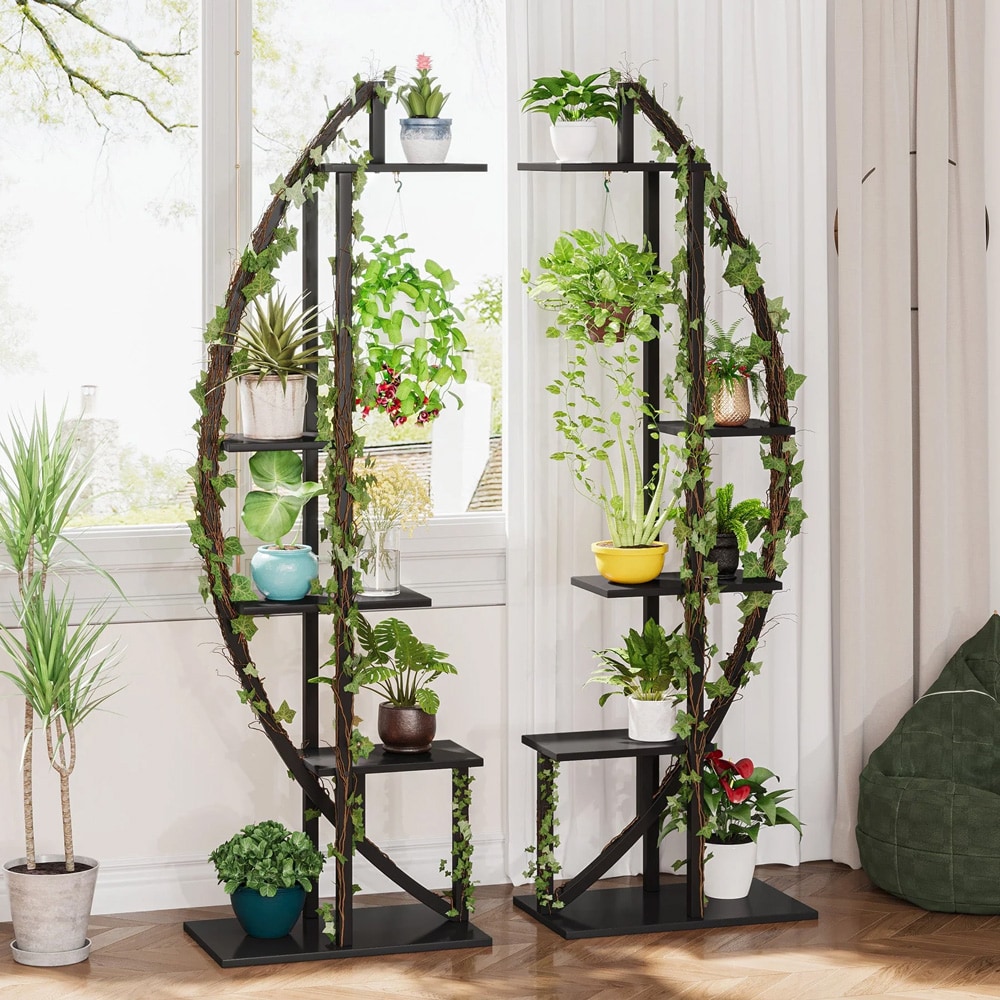 2-delt blomsterhylle 160cm - Svart